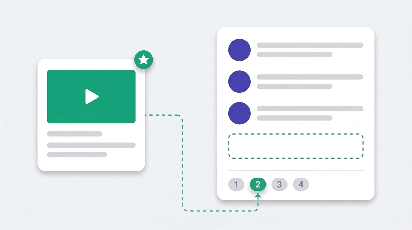 An AI answer card citing a store's page as a source while the recommended product slots show other brands